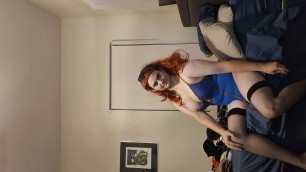 Sissy Johanna Sits on her dildo