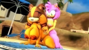 Amy Rose & Sticks the Badger (Futa)