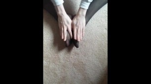 Lady Boy Shows off Ticklish Feet in Pantyhose