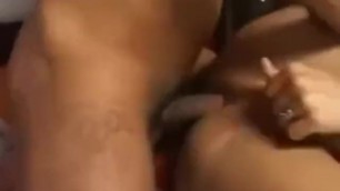 Young Shemale Painfully Fucked in her Mouth and Ass