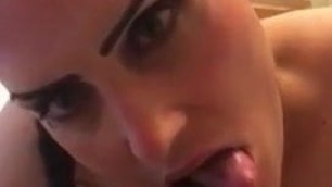 Gurl Faggot loves sucking the Black Cock