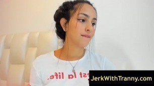 Hot Big Tits Latina Shemale on Webcam Part