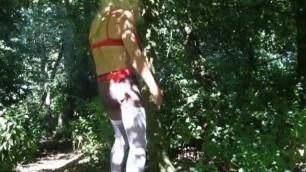 Old CD Pissing Outdoors