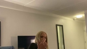 Crossdresser Fingering Herself in Hotel Room