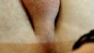 Sissy Clit Leaks from Anal Penetration and Masturbation with BIG Dildo