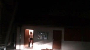 public peeing in city